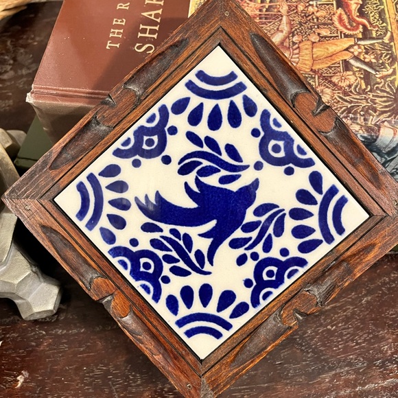 VINTAGE WOOD & TILE TRIVET SET-MADE in MEXICO - Picture 6 of 16